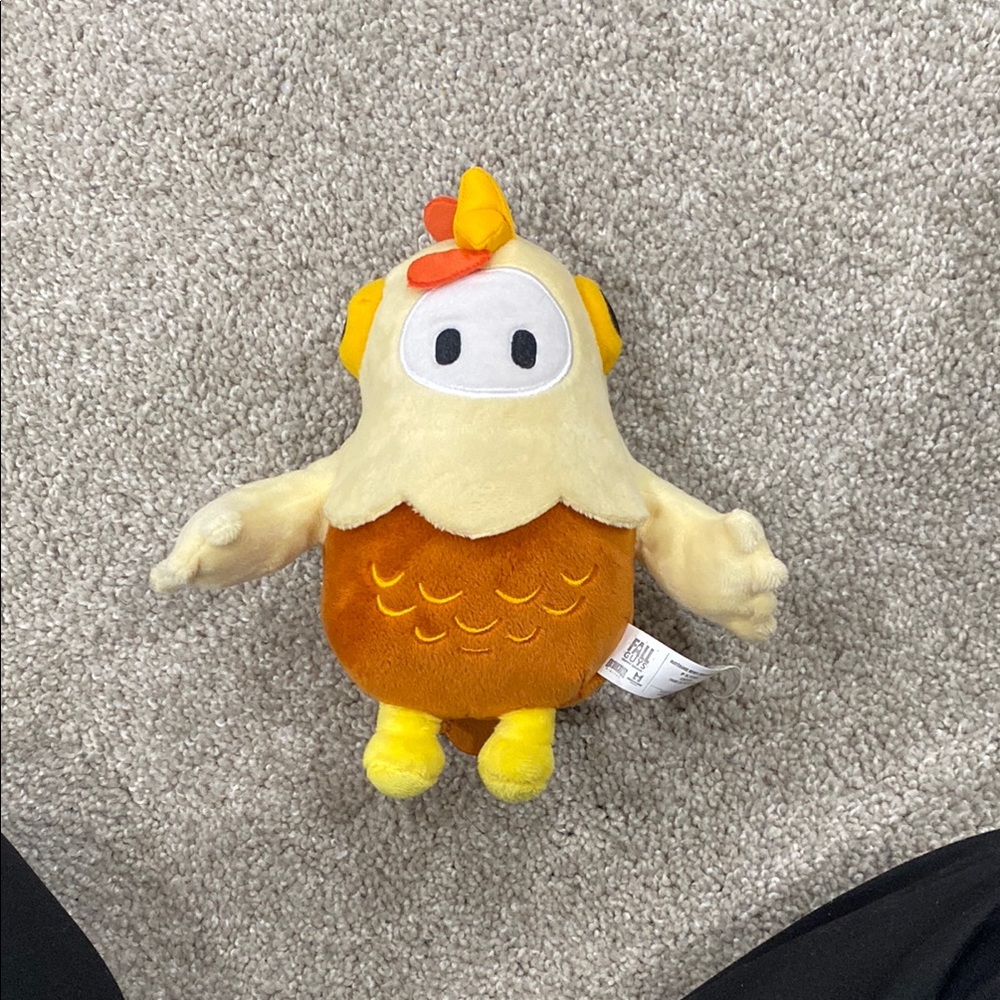 Plush Chicken Toy for Small Pets - Yellow and Brown